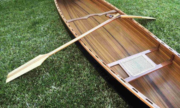 Ribbed Dark Stained Canoe (18ft) - OMH (K045)