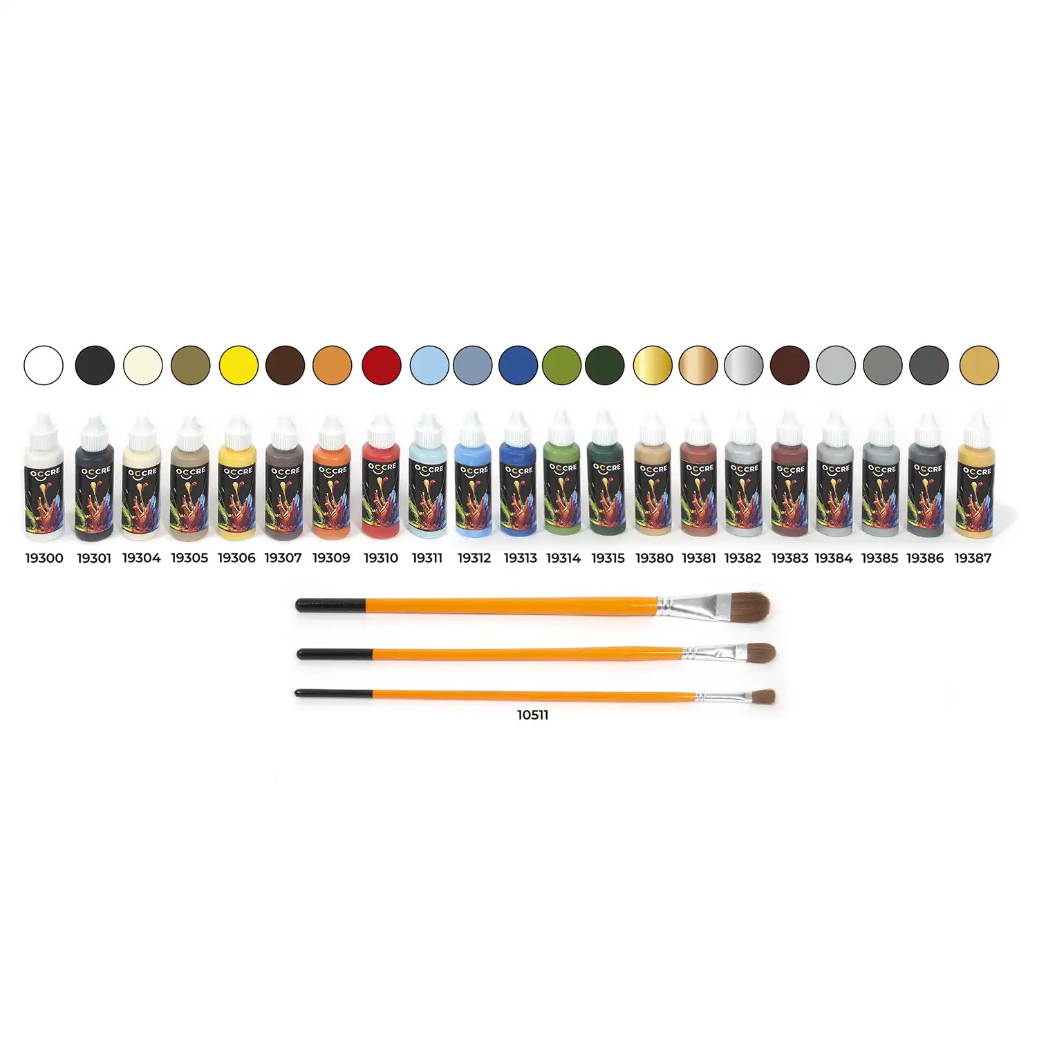 Complete Water Based paints Pack with brushes (90548)
