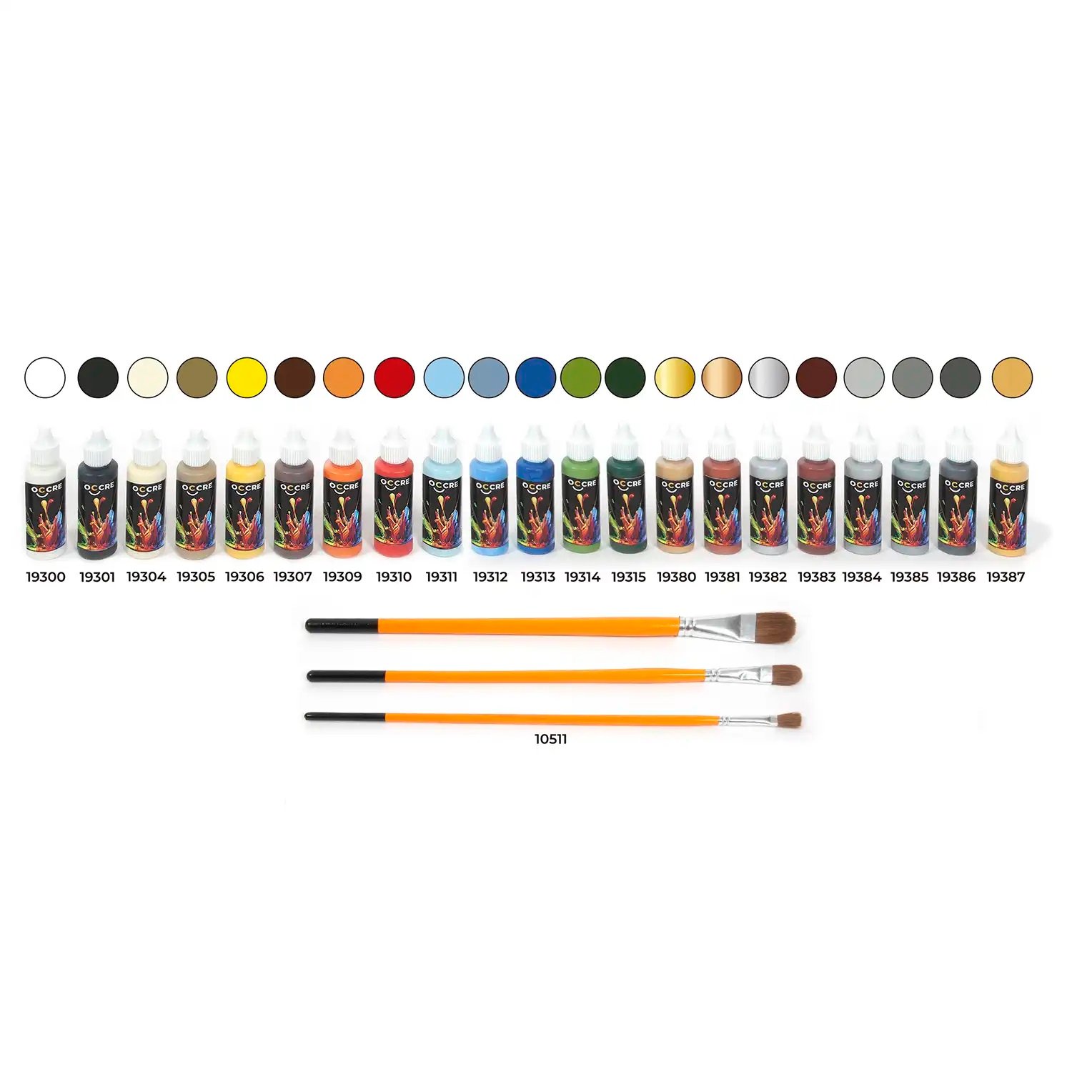 Complete Water Based paints Pack with brushes (90548)