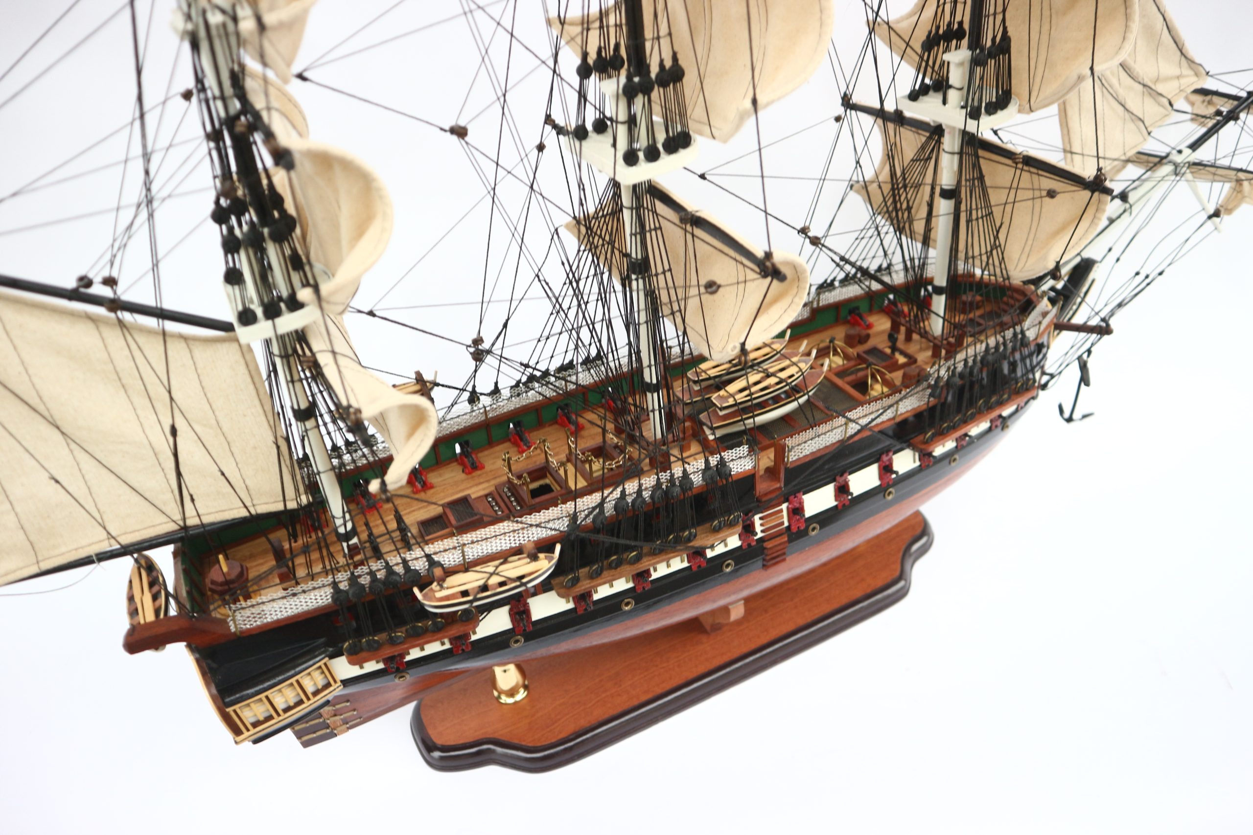 USS Constitution Wooden Model Ship - GN - Image 14