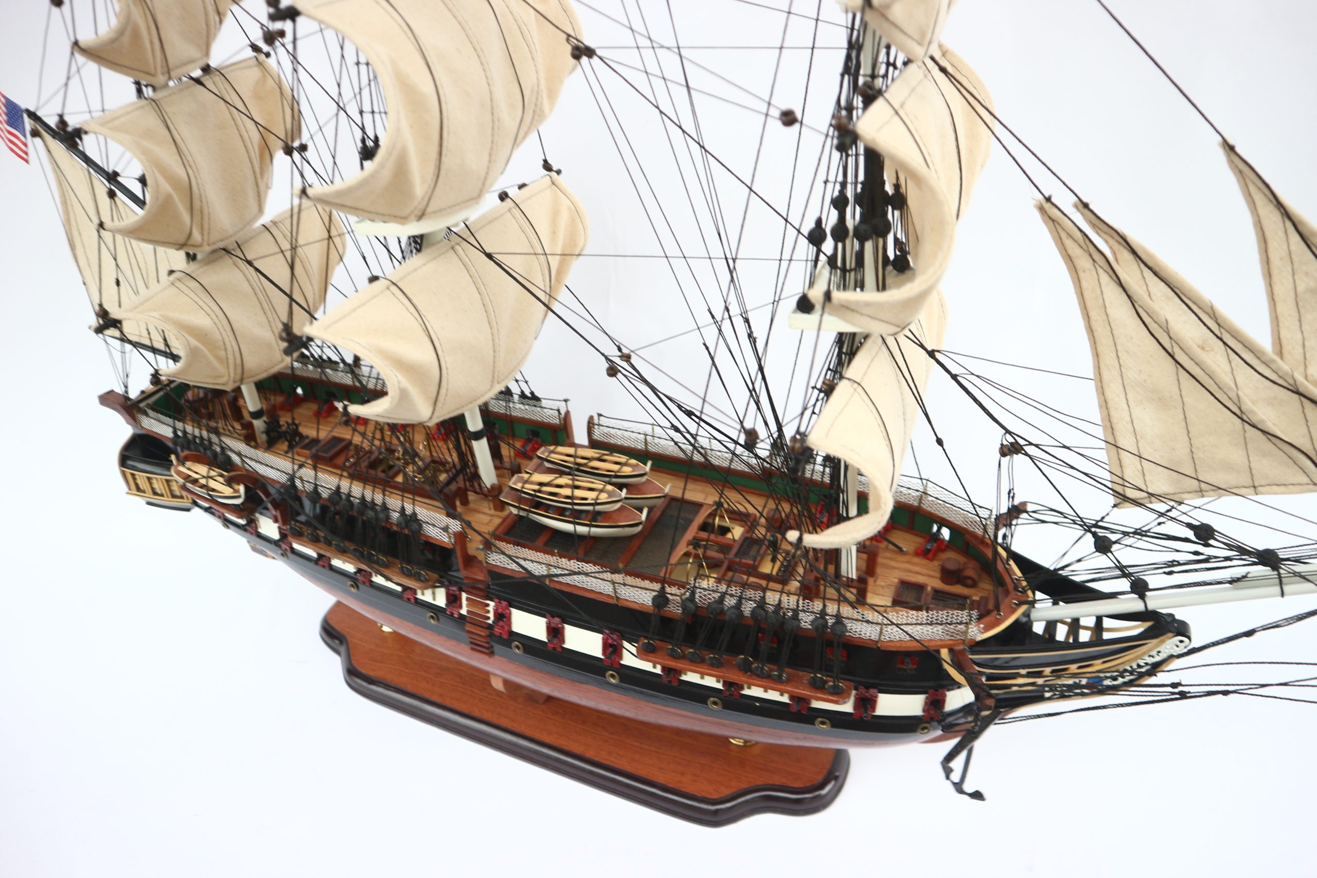 USS Constitution Wooden Model Ship - GN - Image 15