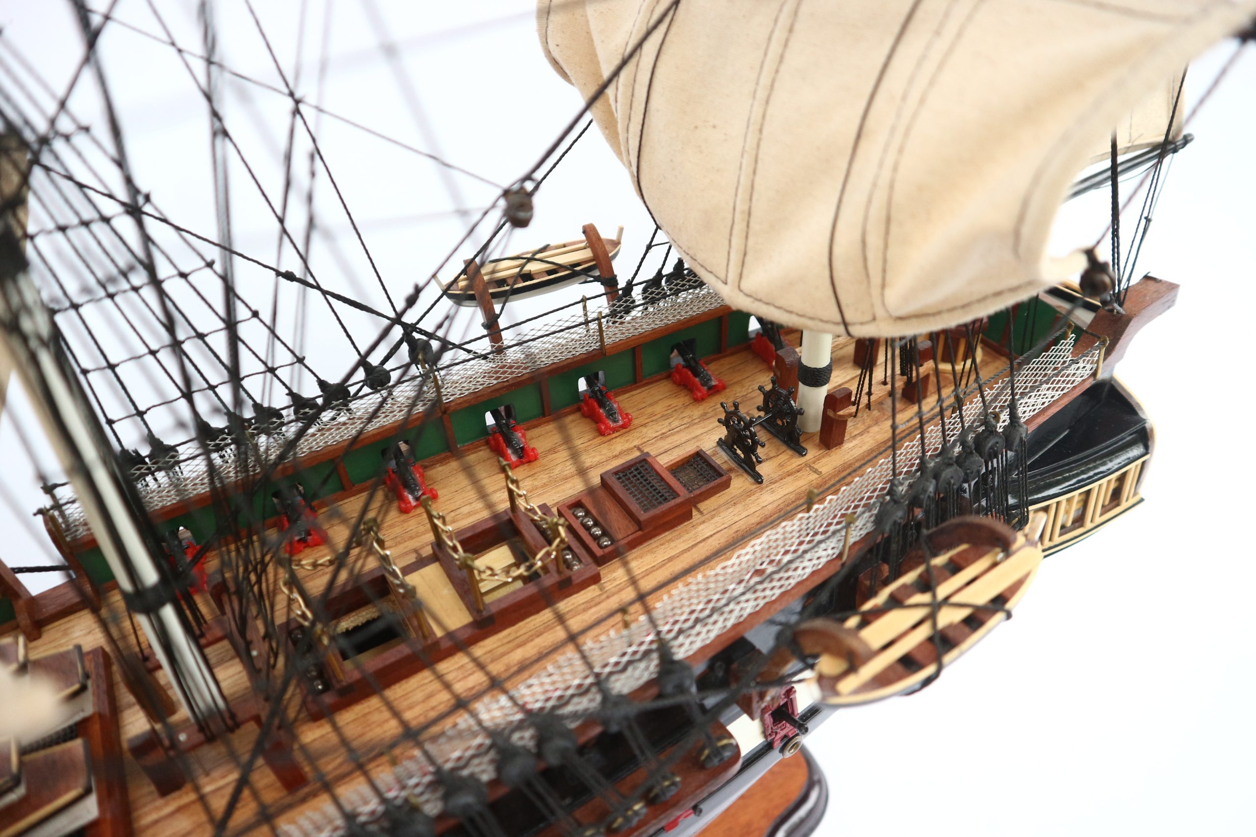 USS Constitution Wooden Model Ship - GN - Image 12