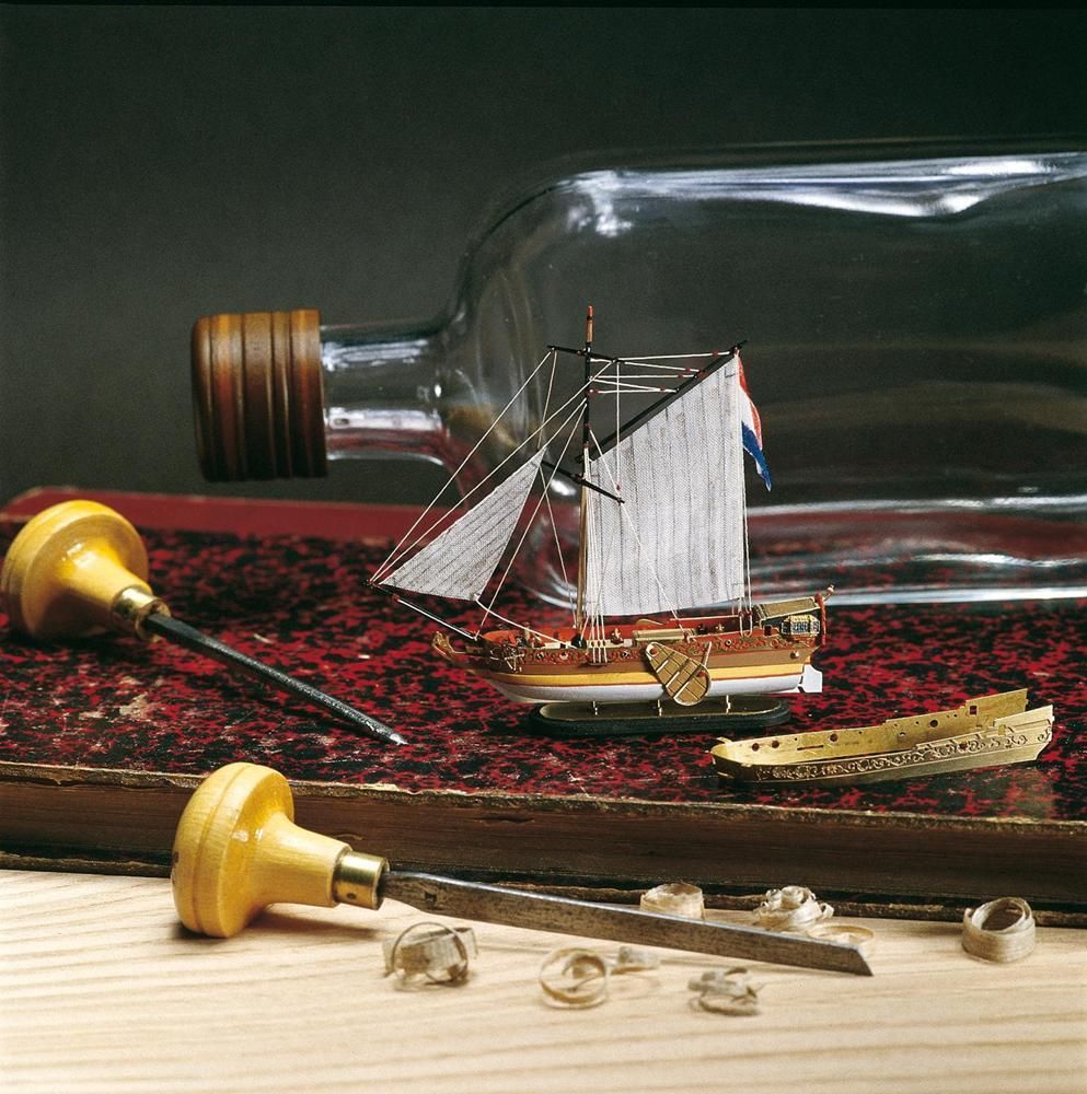 Dutch Yacht in a Bottle Model Boat Kit - Amati