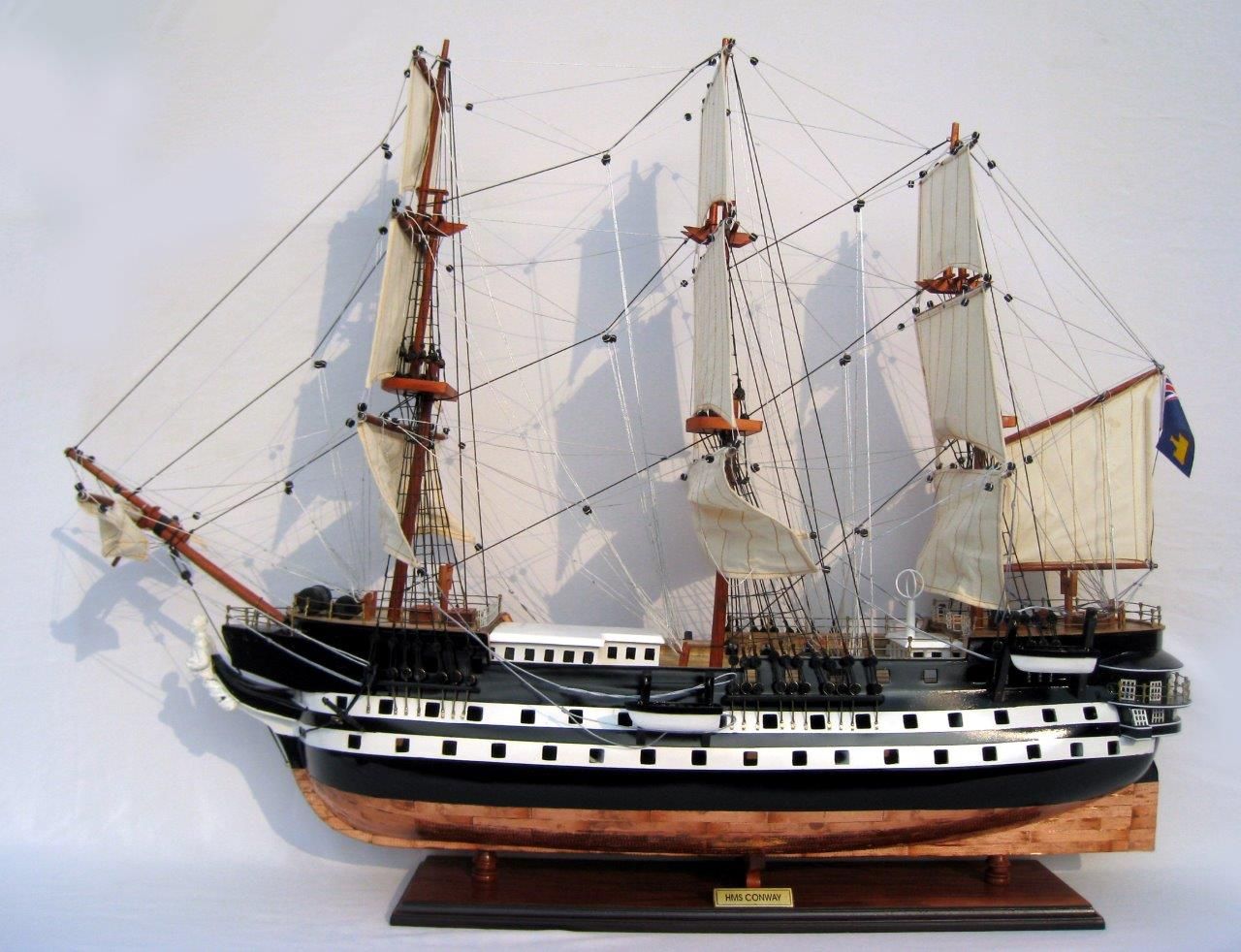 HMS Conway (with Copper Plates on Hull) Display Ship Model - GN