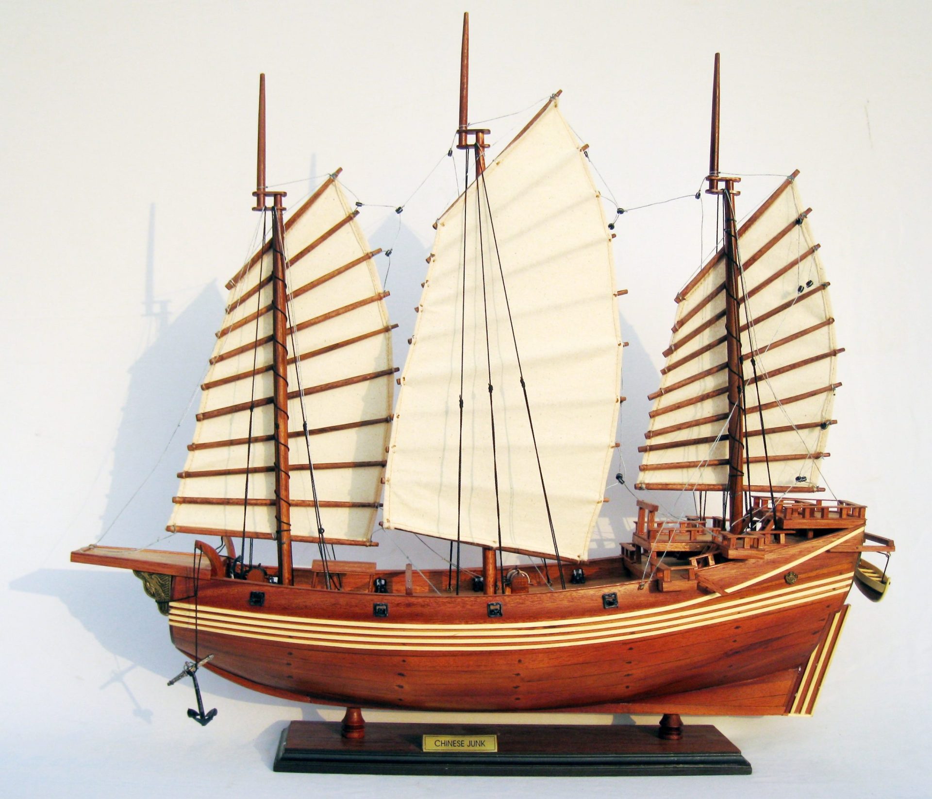 Chinese Junk Wooden Display Ship Model - GN