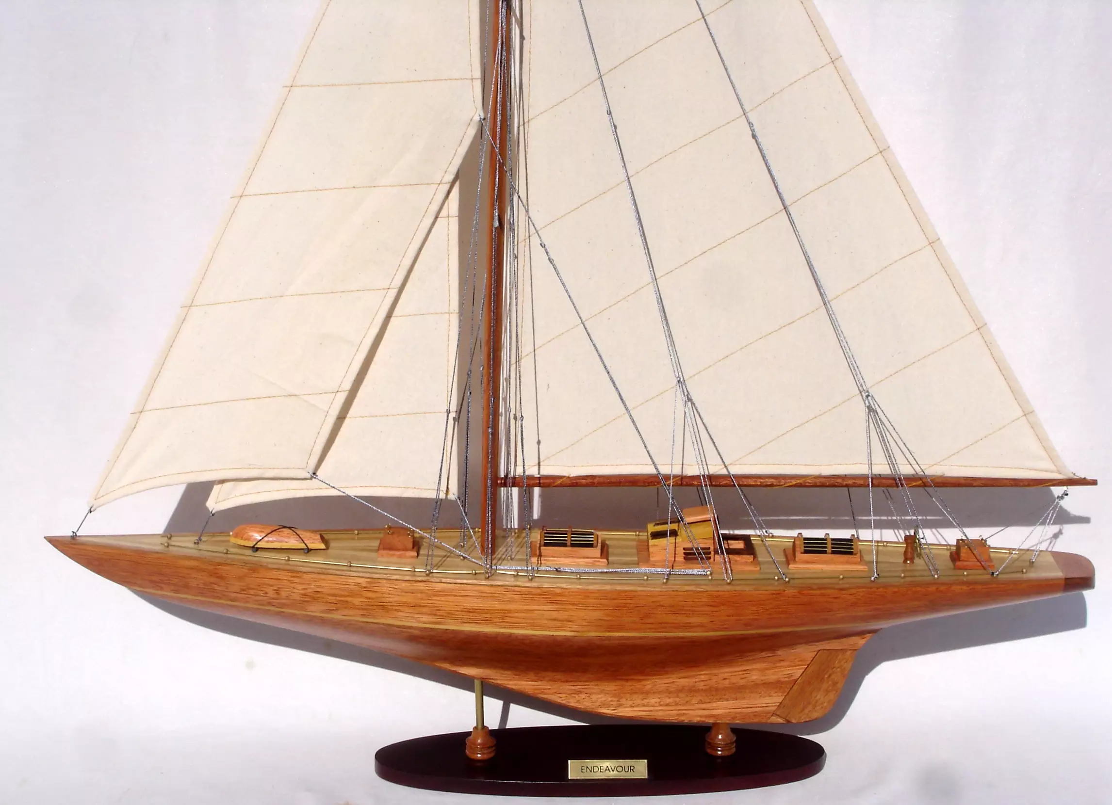 Details about   Endeavour Sailing Boat Model 24" Handcrafted Wooden Model 