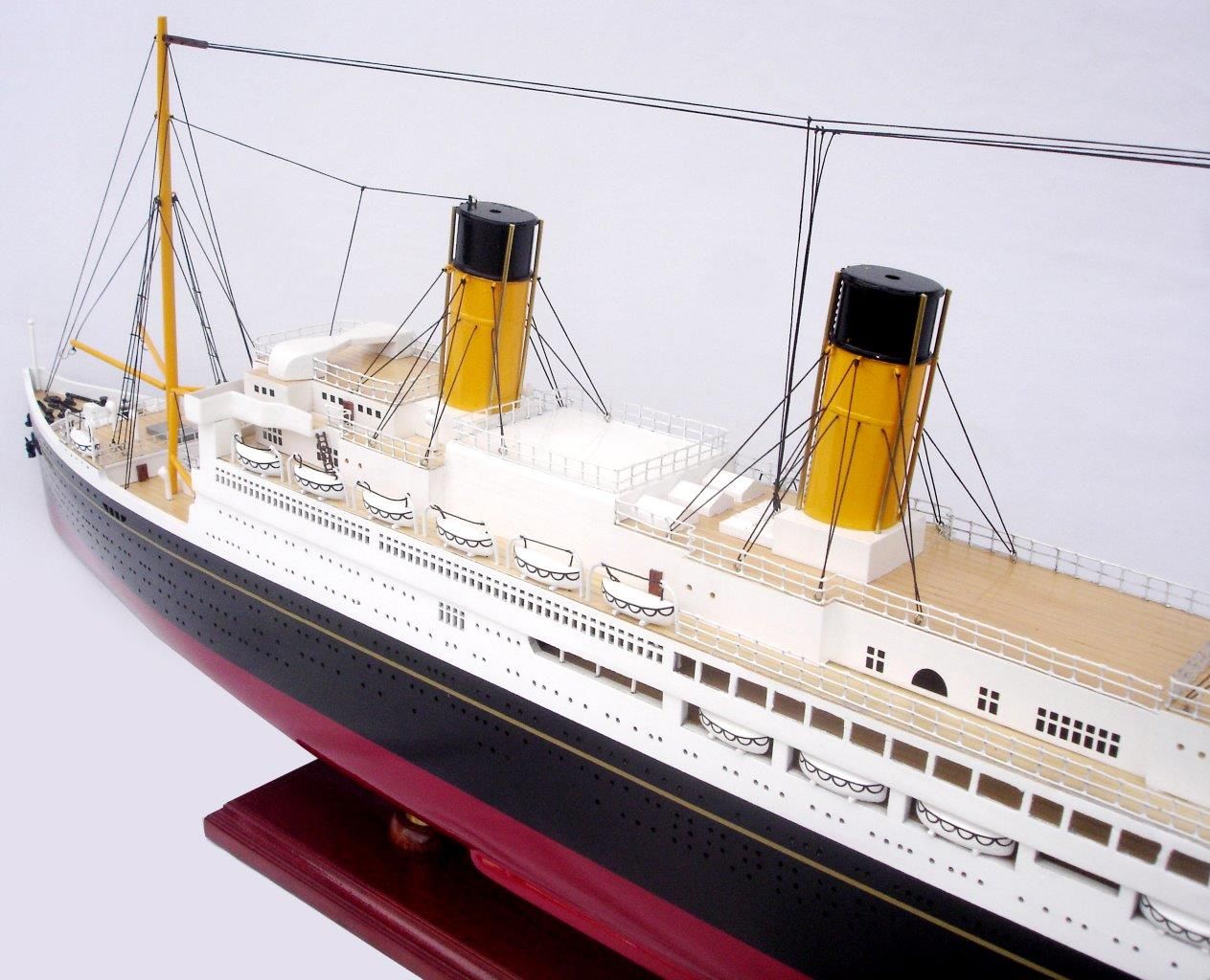 RMS Majestic wooden model ship