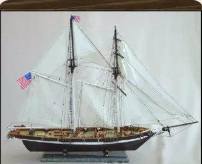 19 Jahrhundert Harvey Segelboot Schiff 15 "Holz detaillierte Modell Kit 