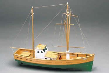 1/25 Scale 7-Tonnage Fishing Boat Wood Model Kit Wooden Ship Model 