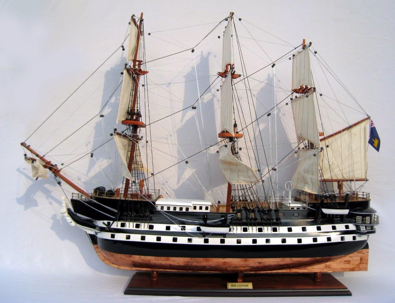 HMS Conway Ship Model (with Copper Plates on Hull) - GN
