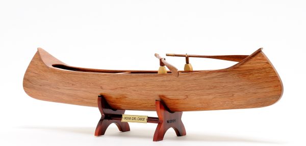Indian Girl Canoe Model Ship - OMH (B013)