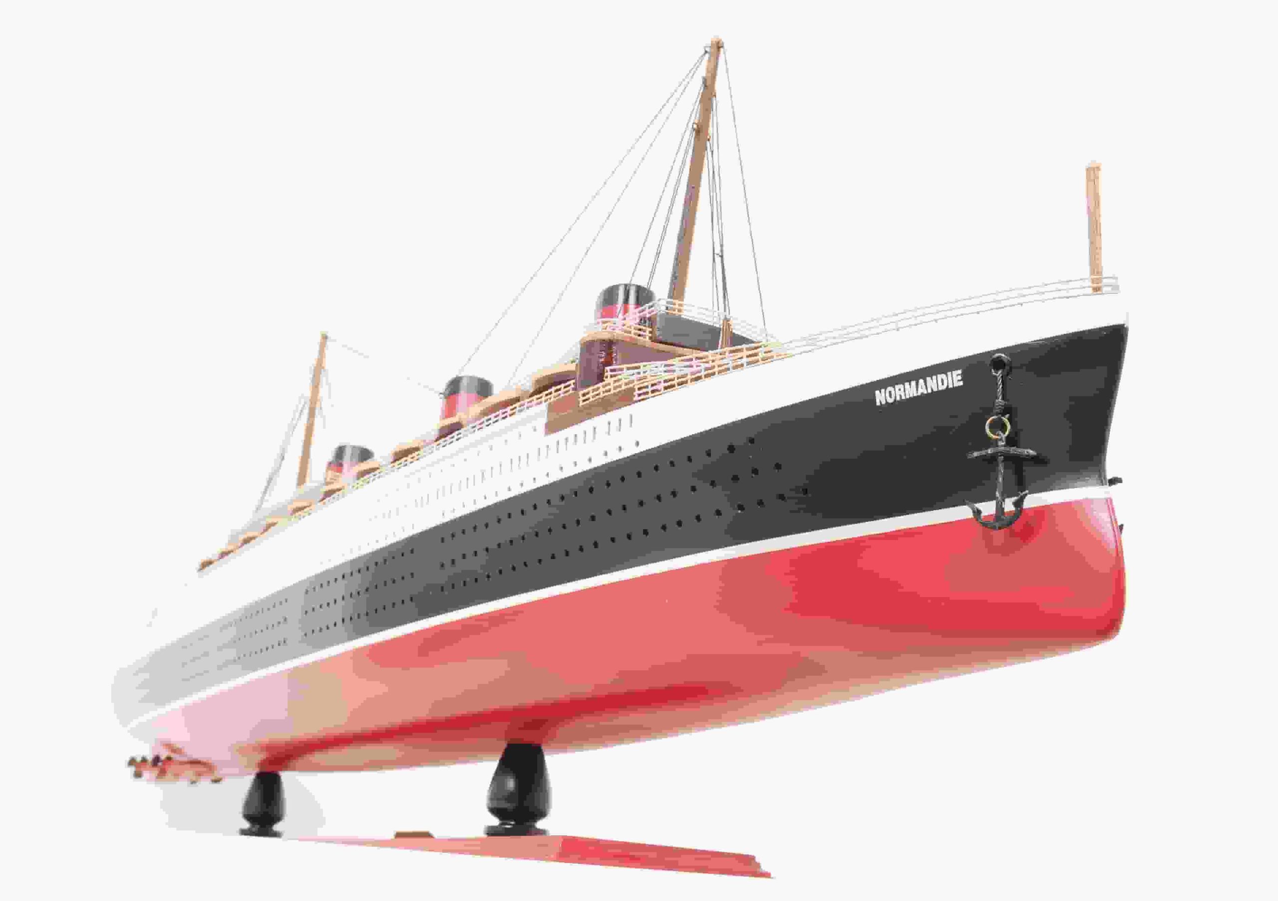 Normandie Painted Large Model Ship - OMH (C026)