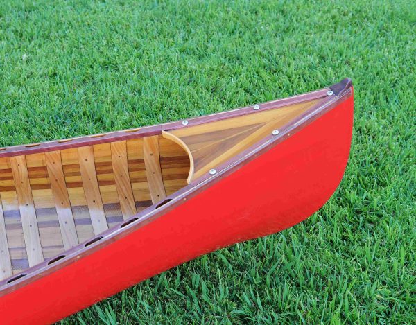 Red Ribbed Canoe with Curved Bow (10ft) - OMH (K019)