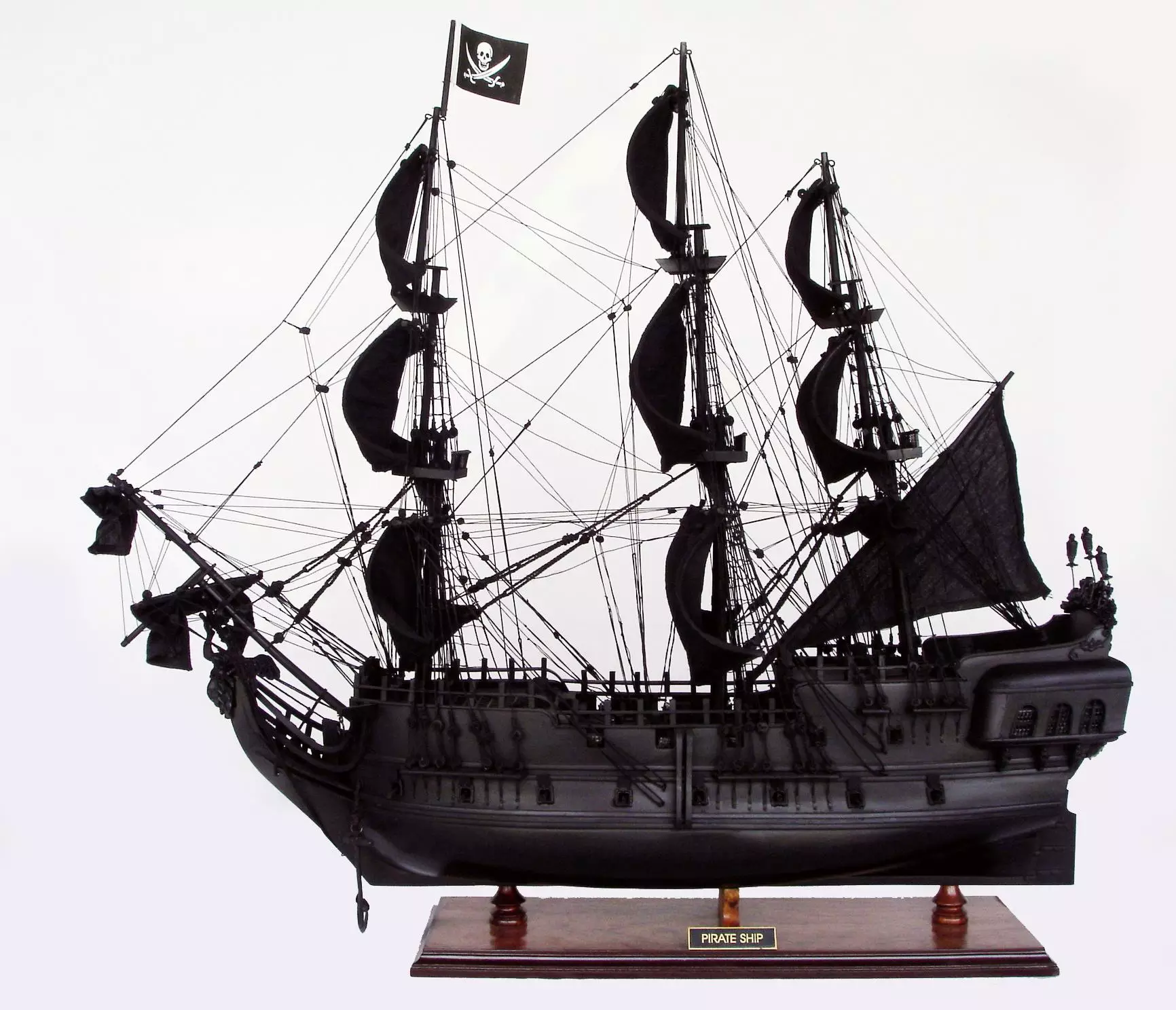 Black Pearl Pirates of the Caribbean Pirate Ship Model 4" 